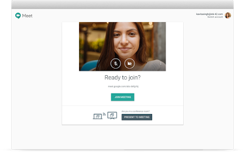 screenshot of Google Meet